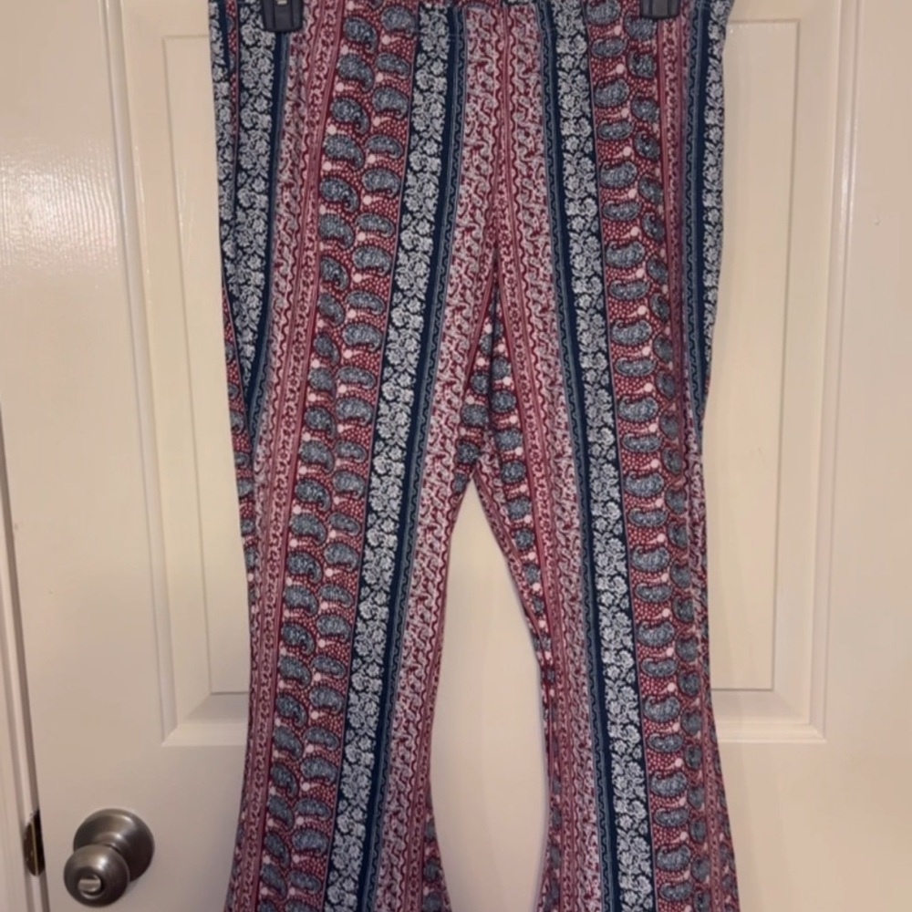BONGO Multicolor Patterned Flare Pants